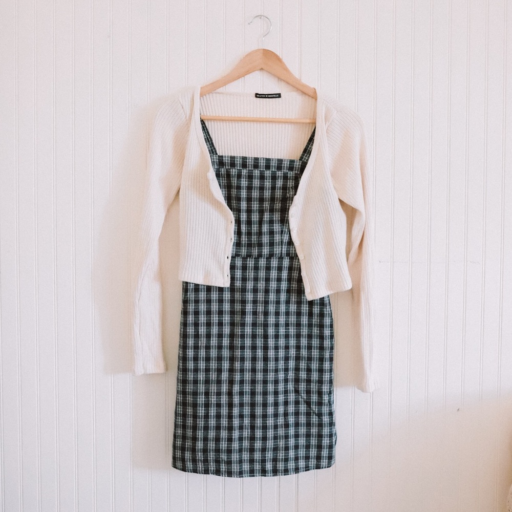 🍂Brandy Melville Fall Plaid Mini Dress🍂